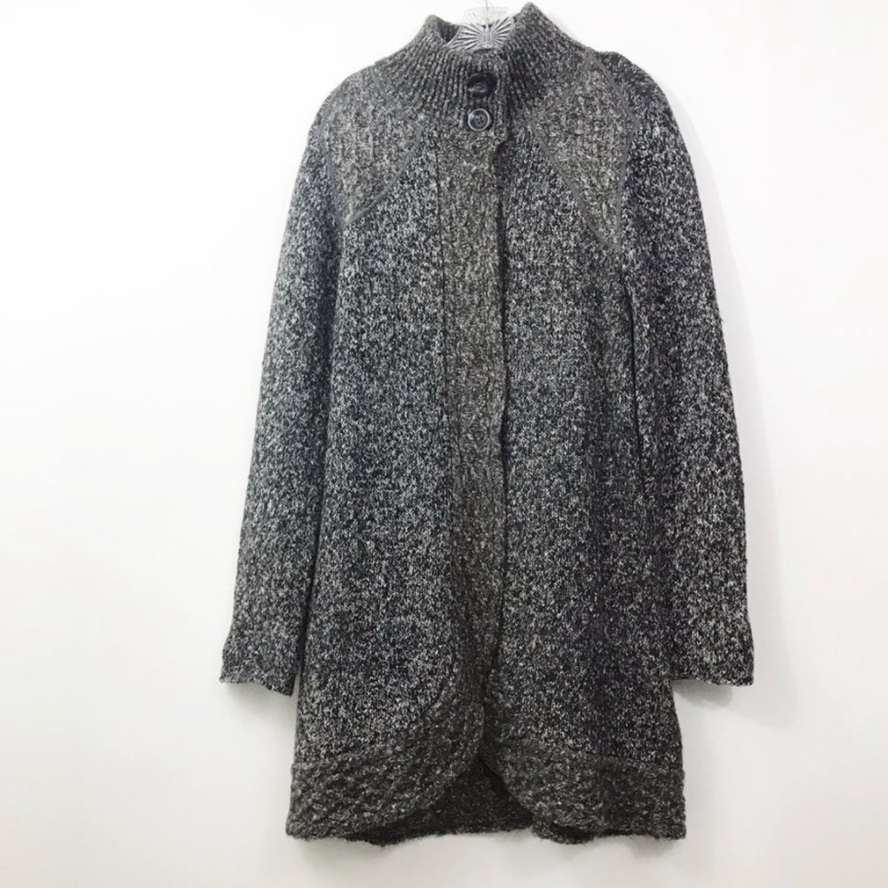 Prana Angelica Charcoal Long Cardigan Sweater Size XL